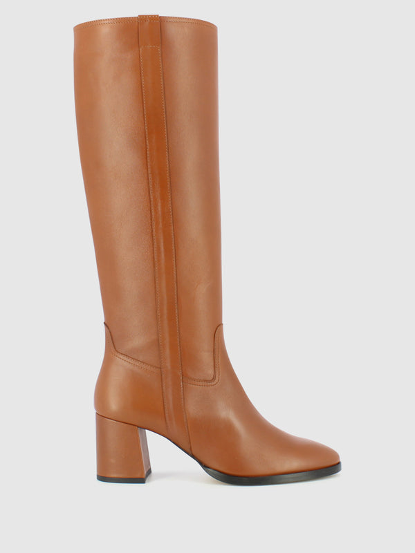 Botas com Fecho em Cognac